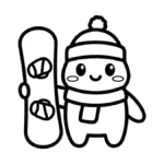 coloriage Jeux Olympiques d’Hiver de 2026 à imprimer pour enfant de 2 ans