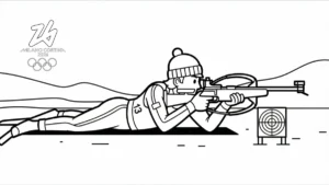 imprimer coloriage Jeux Olympiques d’Hiver de 2026