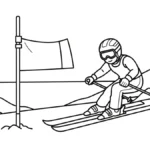 coloriage Jeux Olympiques d’Hiver de 2026 à imprimer pour enfant de 8 ans