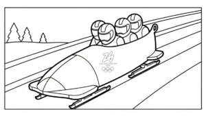 image de coloriage Jeux Olympiques d’Hiver de 2026 pour enfant