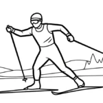 coloriage Jeux Olympiques d’Hiver de 2026 pour enfant de 2 ans
