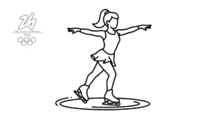 coloriage Jeux Olympiques d’Hiver de 2026 pour enfant de 2 ans