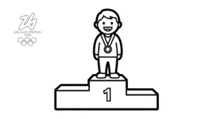 imprimer coloriage Jeux Olympiques d’Hiver de 2026 pour enfant