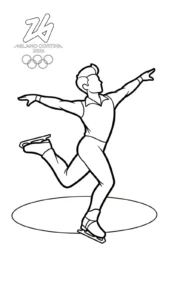 coloriage Jeux Olympiques d’Hiver de 2026 gratuit a imprimer