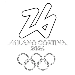 coloriage Jeux Olympiques d’Hiver de 2026 à imprimer