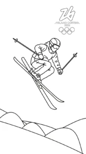 coloriage Jeux Olympiques d’Hiver de 2026 et dessins