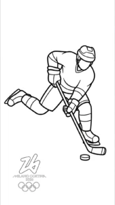 coloriage Jeux Olympiques d’Hiver de 2026 gratuit à imprimer