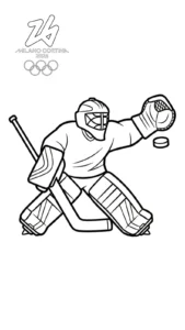 coloriage Jeux Olympiques d’Hiver de 2026 pour enfant de à imprimer