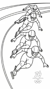 coloriage Jeux Olympiques d’Hiver de 2026 a imprimer
