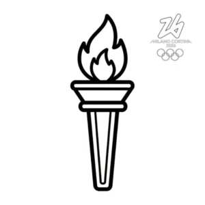 coloriage Jeux Olympiques d’Hiver de 2026 à imprimer pour enfant de 12 ans
