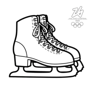 coloriage Jeux Olympiques d’Hiver de 2026 pour enfant a imprimer gratuit