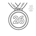 coloriage Jeux Olympiques d’Hiver de 2026 à imprimer pour enfants