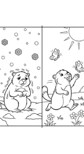 coloriage Jour de la Marmotte d
