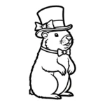 coloriage Jour de la Marmotte pour enfant