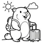 coloriage Jour de la Marmotte gratuit pour enfants