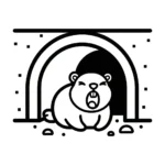 coloriage Jour de la Marmotte pour enfant de 3 ans