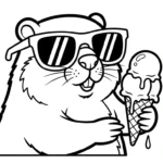 coloriage Jour de la Marmotte à imprimer pdf gratuit