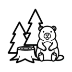 coloriage Jour de la Marmotte gratuit pour enfants