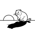 coloriage Jour de la Marmotte pour primaire