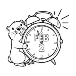 coloriage Jour de la Marmotte gratuit en ligne
