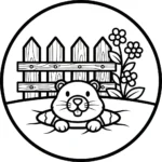 coloriage Jour de la Marmotte pour enfants à télécharger