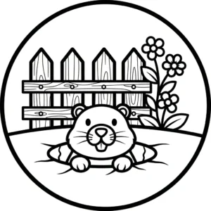 coloriage Jour de la Marmotte pour enfants à télécharger