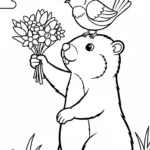 coloriage Jour de la Marmotte pour enfant de 8 ans
