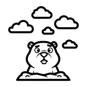 coloriage Jour de la Marmotte a colorier en ligne