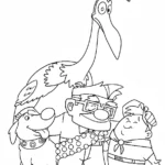 coloriage Là Haut de pour enfants
