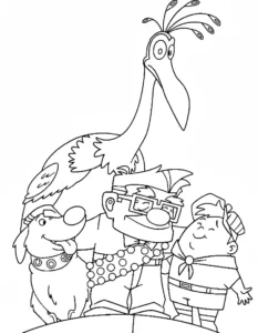coloriage Là Haut de pour enfants