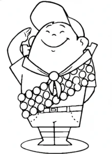 coloriage Là Haut à imprimer pour enfant de 4 ans