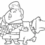 coloriage Là Haut et decoupage a imprimer gratuit
