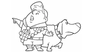 coloriage Là Haut et decoupage a imprimer gratuit