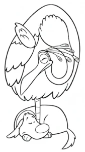 coloriage Là Haut à imprimer pour enfant de 4 ans