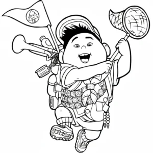 coloriage Là Haut gratuit à imprimer