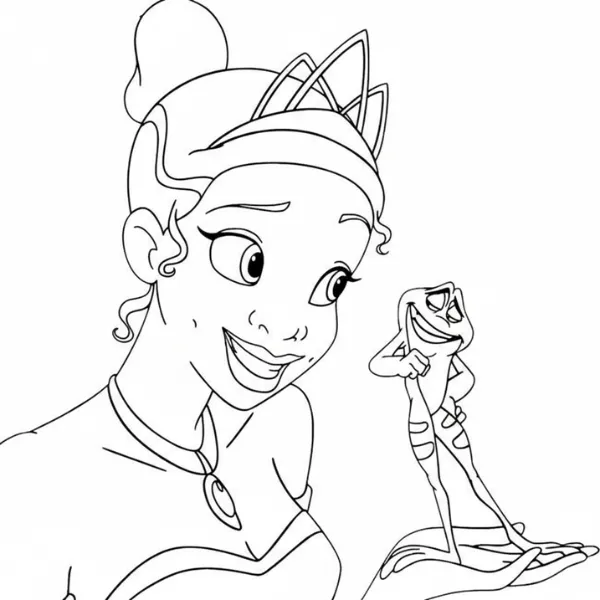 Tranh tô màu La Princesse et la Grenouille