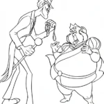 coloriage La Princesse et la Grenouille pour enfants à imprimer