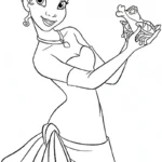 coloriage La Princesse et la Grenouille a colorier en ligne
