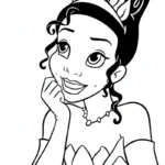 coloriage La Princesse et la Grenouille pour enfant gratuit