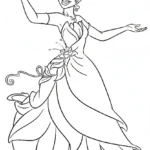 télécharger coloriage La Princesse et la Grenouille gratuit