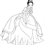 coloriage La Princesse et la Grenouille a imprimer gratuitement