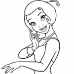 coloriage La Princesse et la Grenouille pour enfants
