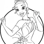 coloriage La Princesse et la Grenouille pour enfant à imprimer