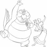 coloriage La Princesse et la Grenouille à imprimer pdf gratuit