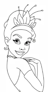 coloriage La Princesse et la Grenouille pour enfants à télécharger