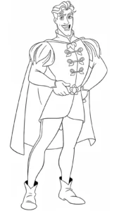 coloriage La Princesse et la Grenouille à imprimer pdf