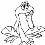 coloriage La Princesse et la Grenouille pour enfant à imprimer