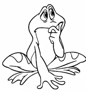 coloriage La Princesse et la Grenouille pour enfant à imprimer