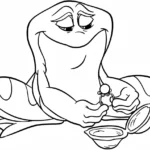image pour coloriage La Princesse et la Grenouille enfant