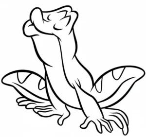 coloriage La Princesse et la Grenouille à imprimer pdf